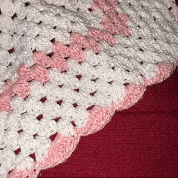 Hand-Crochet Baby Lovey Blanket with Bunny Design - Picture 4 of 6